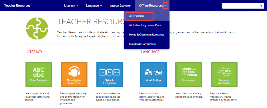 Imagine Español family resource – Imagine Learning Help Center