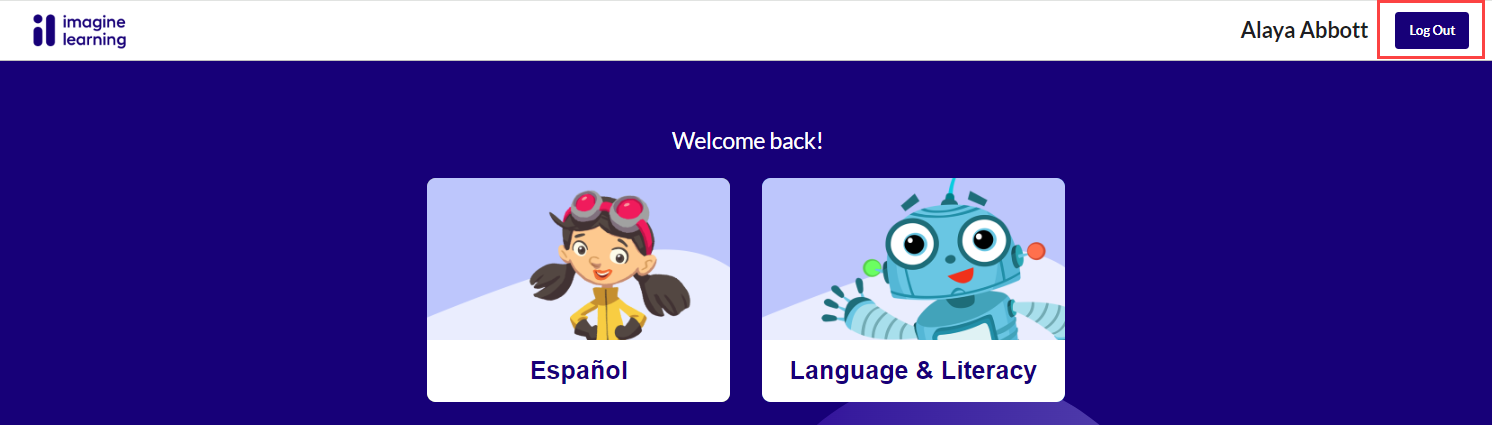 Student screens in Imagine Language & Literacy – Imagine Learning Help ...