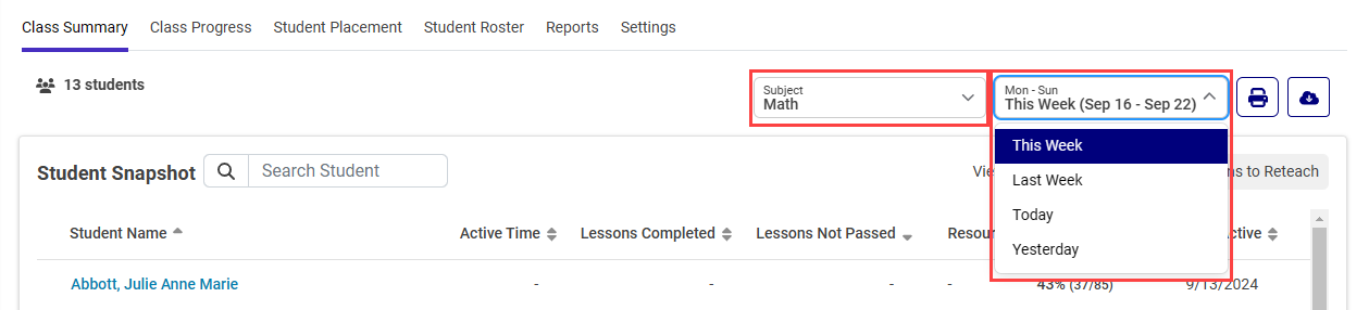 class-summary-student-snapshot-dropdowns.png