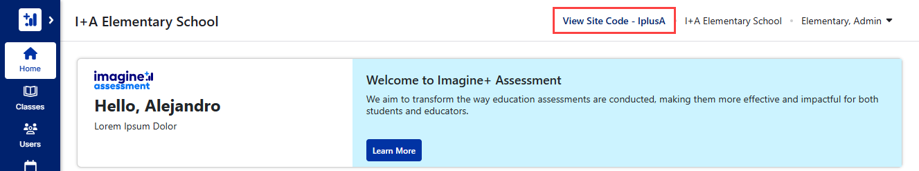 school admin I+A sitecodeHL.png