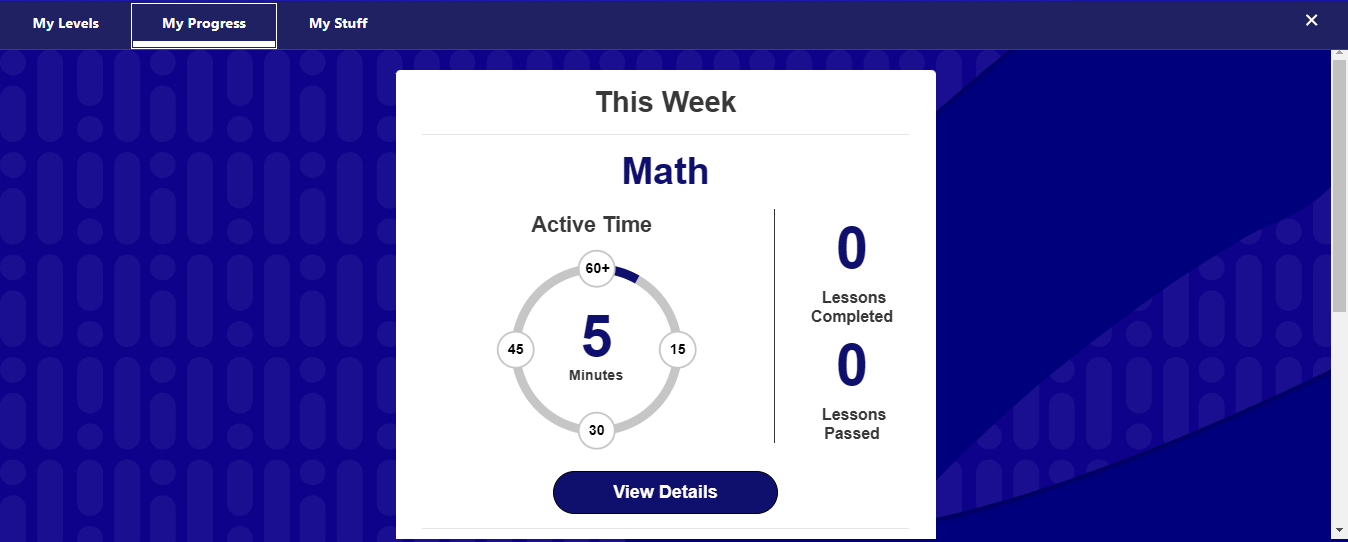 My Progress data K-8