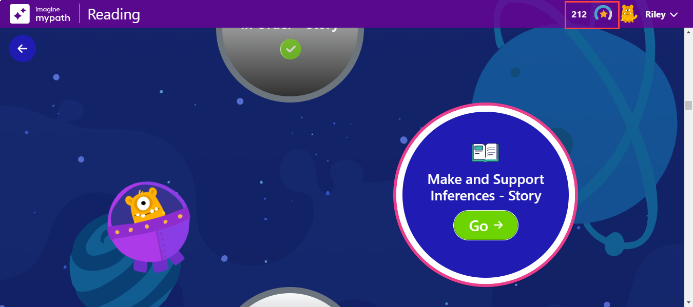 Click star icon for My Progress