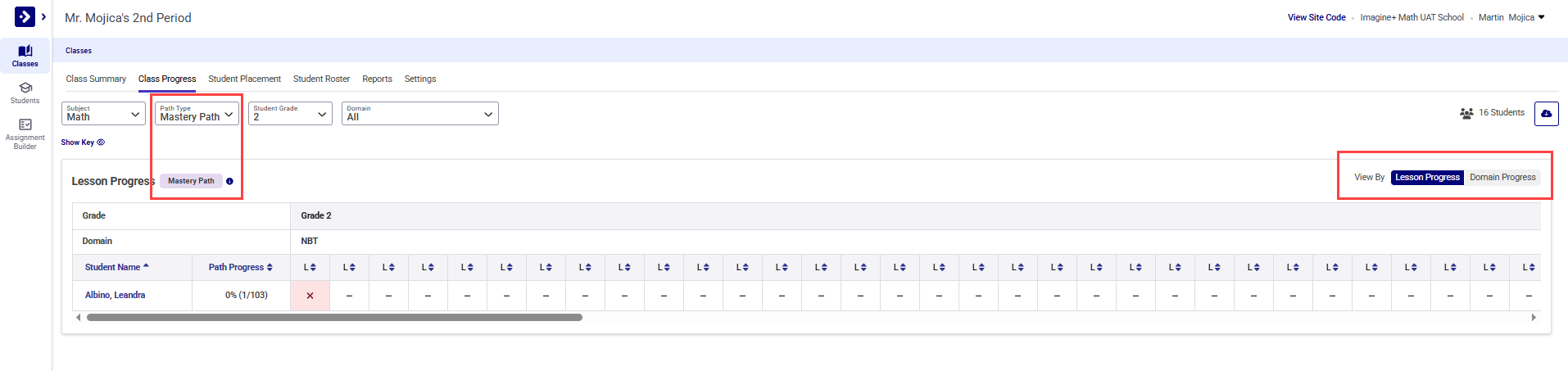 Mojica pd 2 Class Progress Mastery tab.png