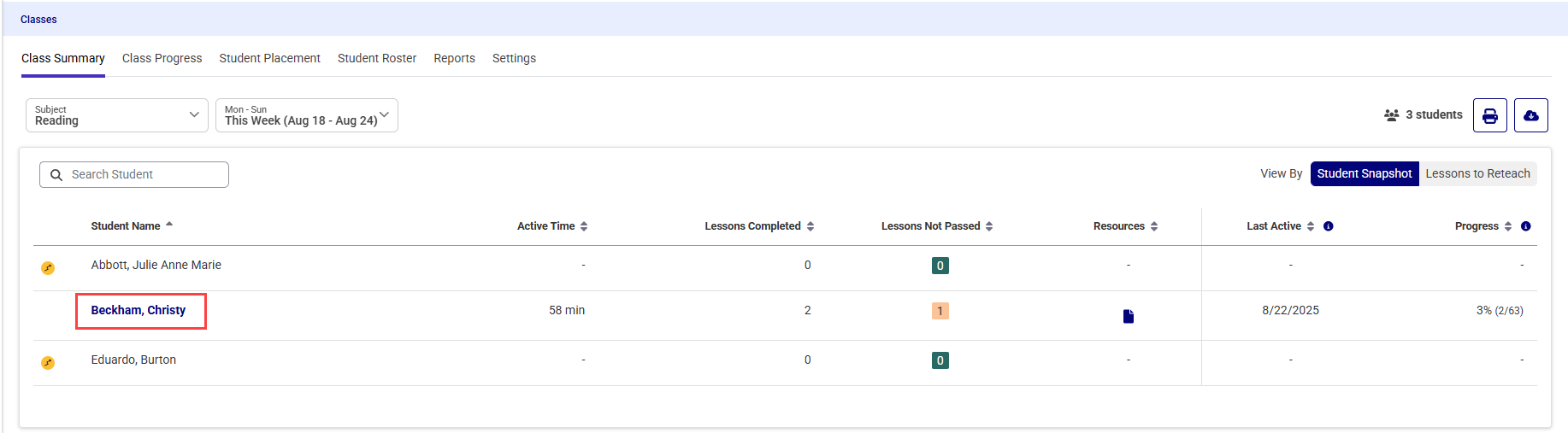 click name from Class Summary.png