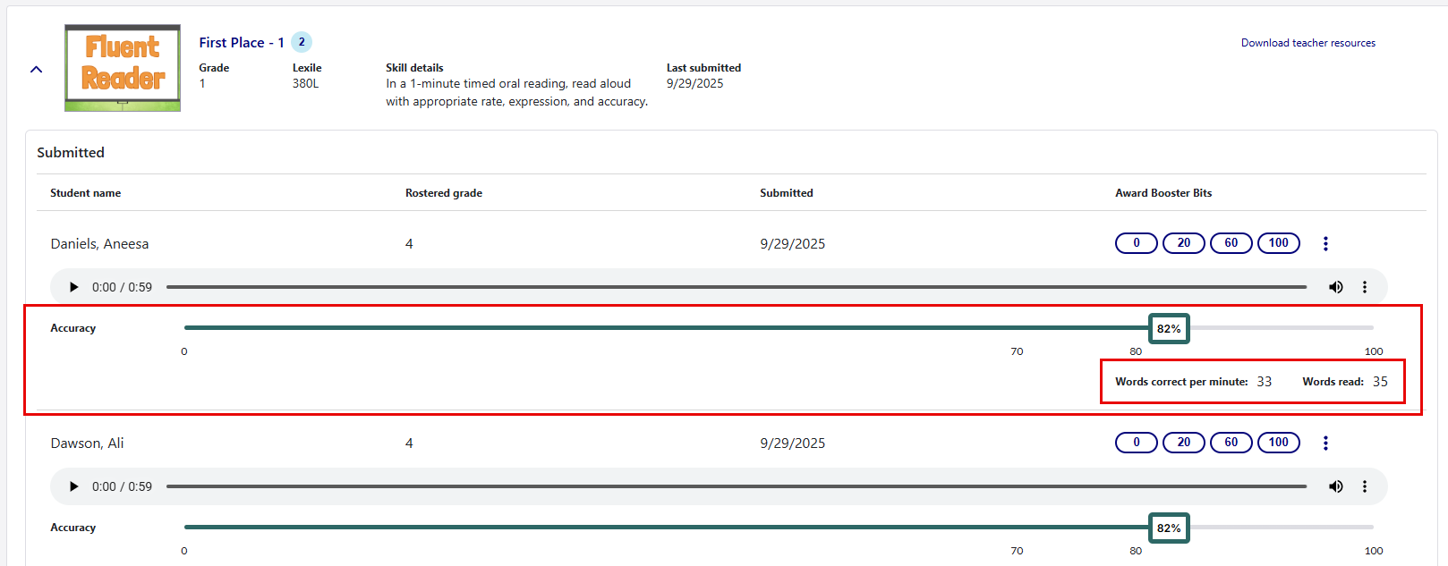 updated accuracy section in Fluent Reader.png