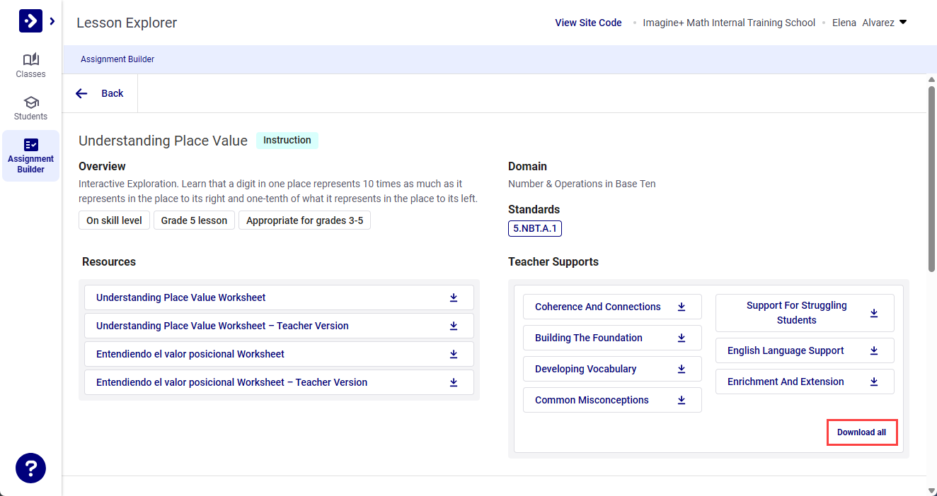 Download all Teacher Supports